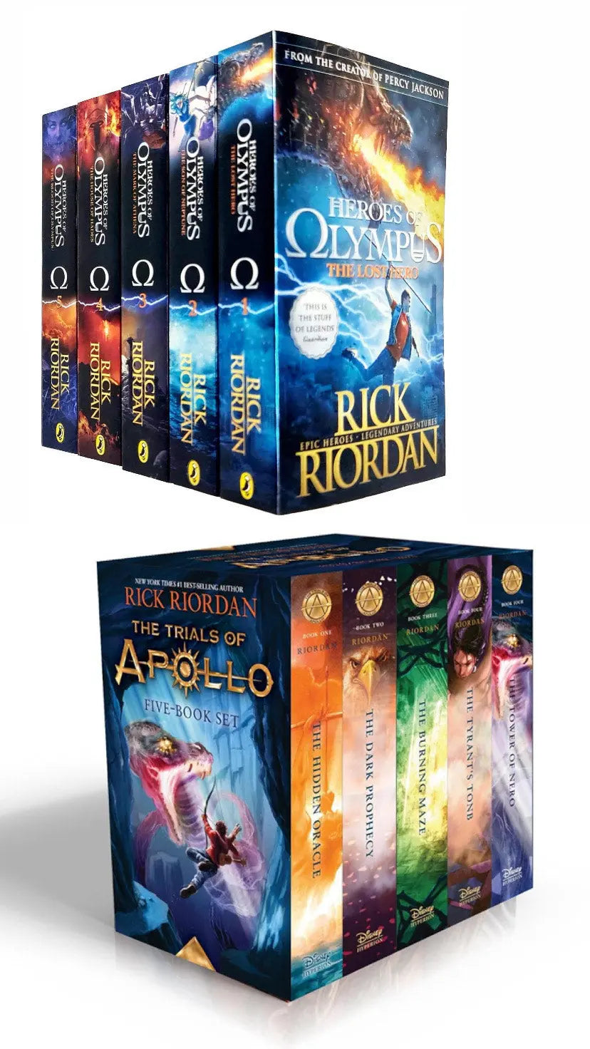 Trials of Apollo + Heroes of Olympus | 10-Book Box Set by Rick Riordan | Complete Demigod Chronicles - bestbooksdeals