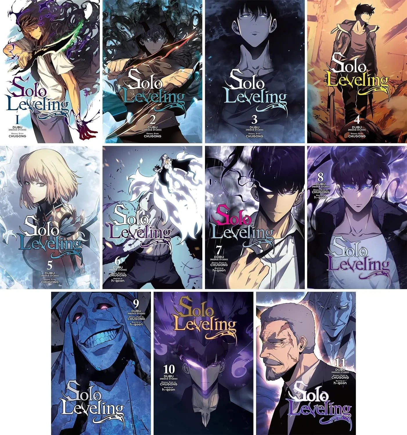 Solo Leveling Manga Series Vol 1 11 Collection Books Full Loose Full Color Set By Chugong - bestbooksdeals