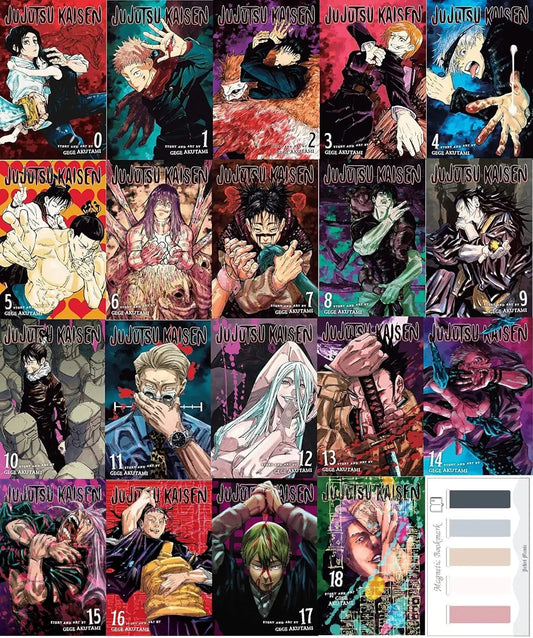 Jujutsu Kaisen Manga Series (Volume 0-18) 19 Books Collection Set by Gege Akutami & Juliet Music Magnetic Bookmarks - bestbooksdeals