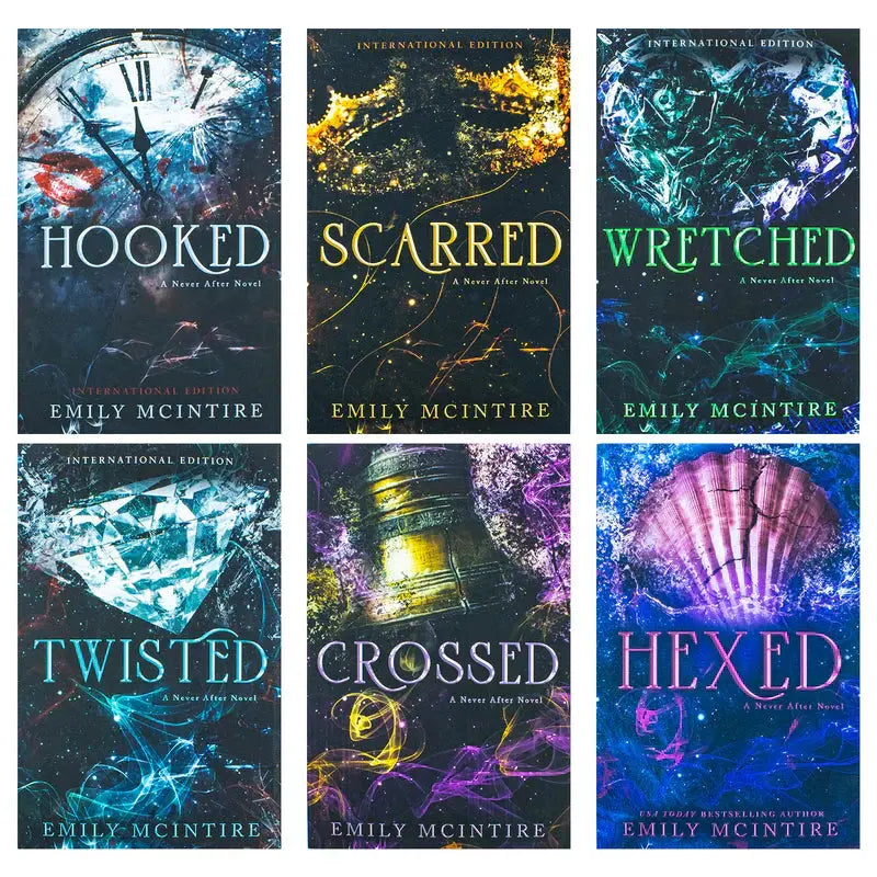 Never After Series By Emily Mcintire Complete 6 Books Collection Set Hexed Hooked Scarred Wretched Twisted Crossed - bestbooksdeals