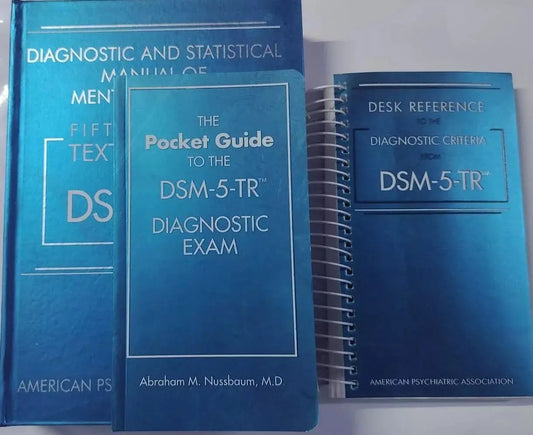 DSM 5 TR Hardcover & Desk Reference & Pocket Guide To Diagnostic Exam Combo Pack 978-0890425756 978-0890425794 978-1615373574 - bestbooksdeals