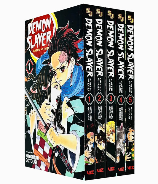 Demon Slayer: Kimetsu no Yaiba Vol-1-5 Books Collection set Paperback ISBN: 9789123860449 - bestbooksdeals