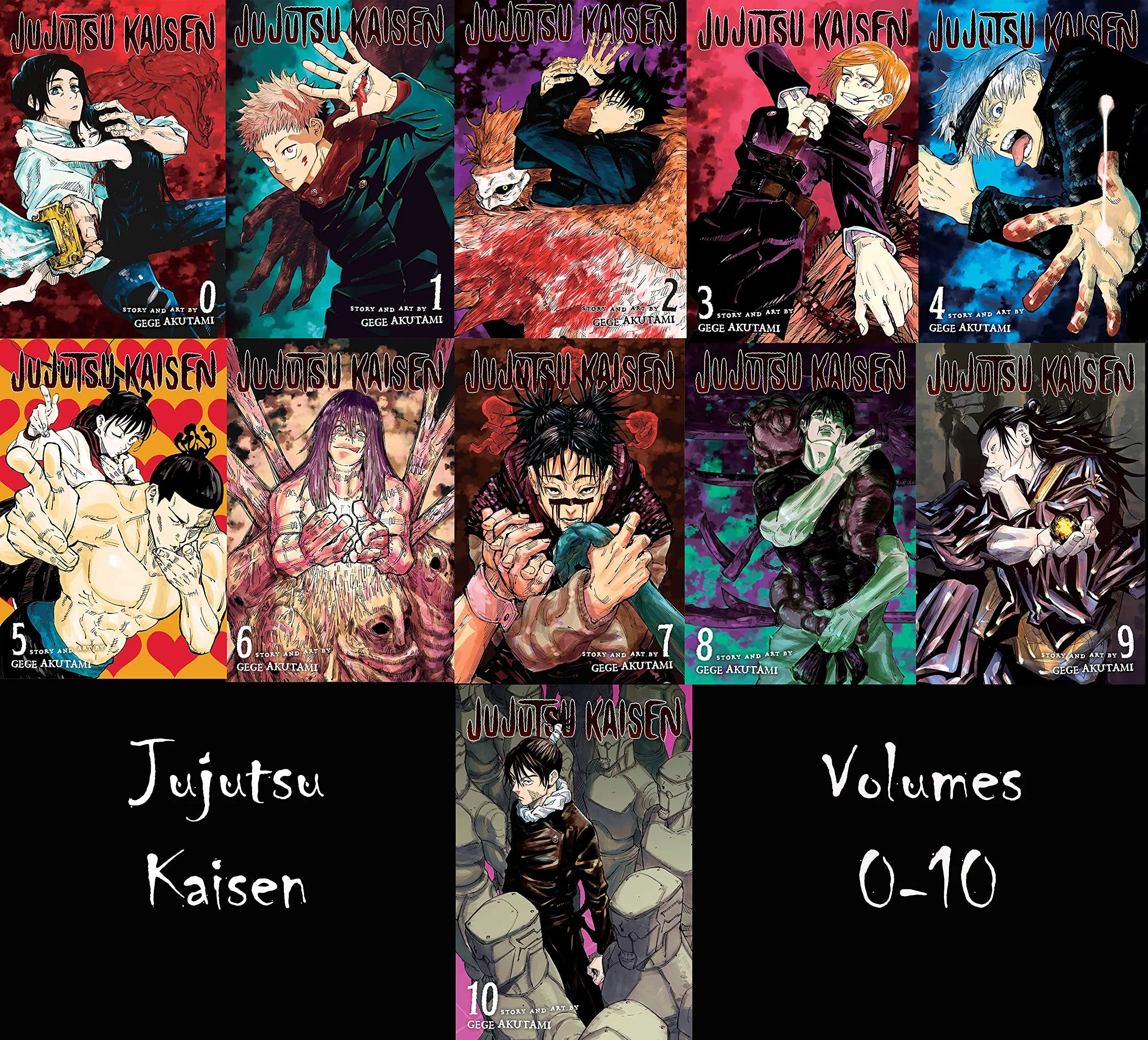 Jujutsu Kaisen by Gege Akutami: Volume 1-10 Collection 10 Books Manga Set - Ages 13-17 - Paperback - bestbooksdeals
