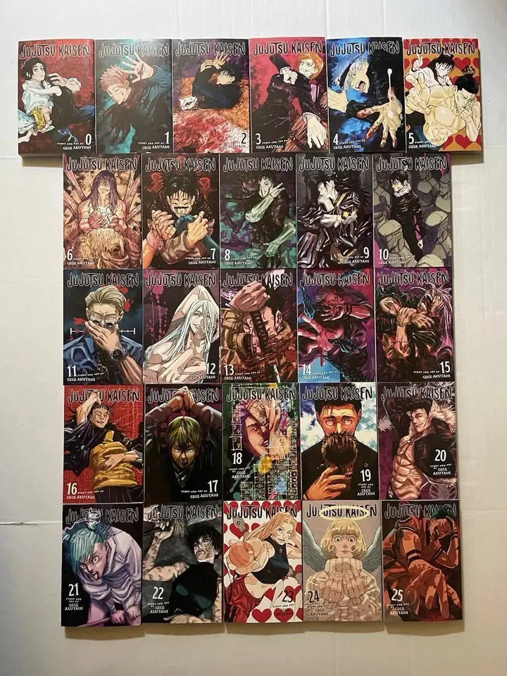 Jujutsu Kaisen Manga (Vol. 0-25) English Full/Loose Set JJK Sorcery Comic Series by Gege Akutami 🎁 Bonus: Free Manga-Themed Wall Poster - bestbooksdeals