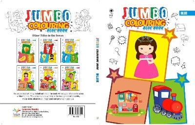 Blue (Jumbo Colouring Book) Paperback by Lexicon in English language