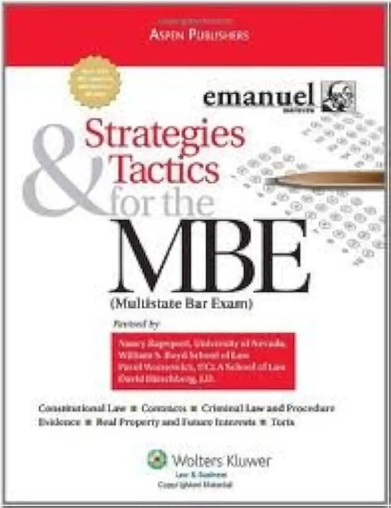 Strategies & Tactics for the MBE (Bar Review) 7th Edition ISBN: 9781543805727 - bestbooksdeals