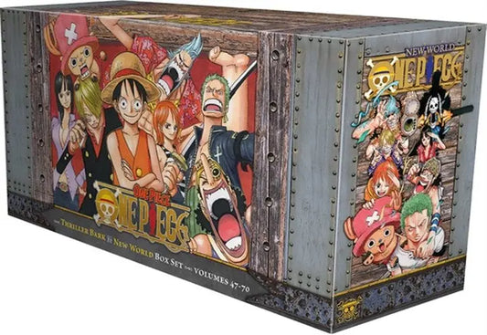 One Piece manga Box set 3 volumes 47 to 70 bundle covering Marineford War and Punk Hazard arcs with free manga poster by bestbooksdeals.