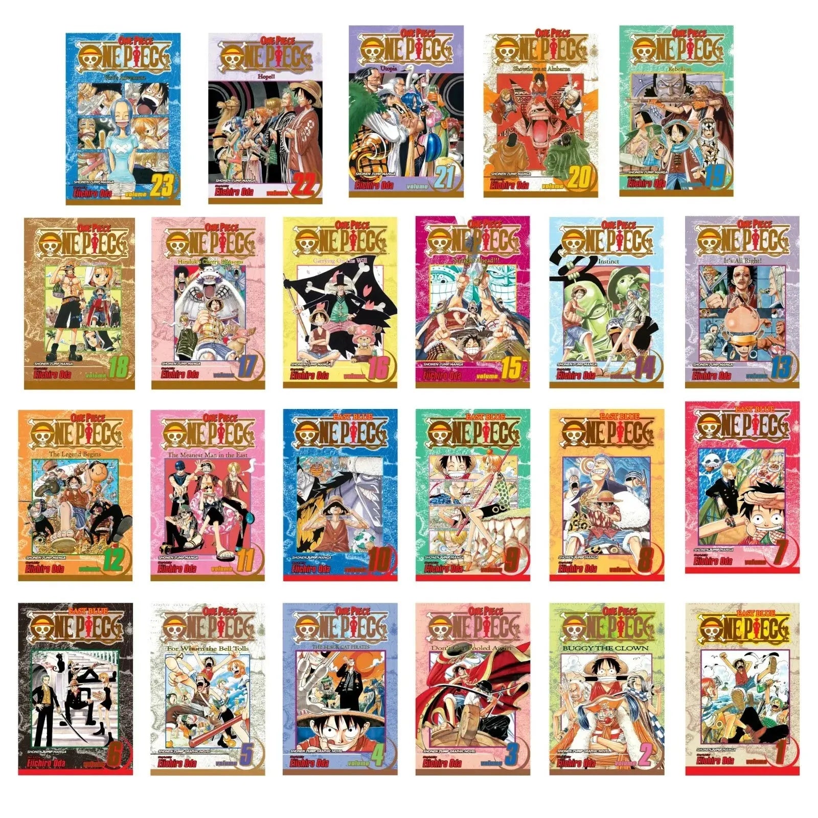 One Piece Manga Vol 1 23 East Blue To Alabasta Saga Individual Books Unboxed ?? Freebie A Free Manga Wall Poster - bestbooksdeals