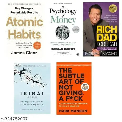 Life Upgrade Book Set: 5 Bestsellers on Habits, Money, Mindset & Meaning (Paperback) - bestbooksdeals