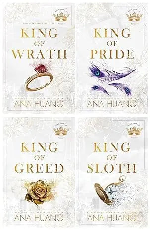 Kings of Sin Series 4 Books Collection Set By Ana Huang (King of Wrath, King of Pride, King of Greed and King of Sloth) Paperback by Anna Huang - bestbooksdeals