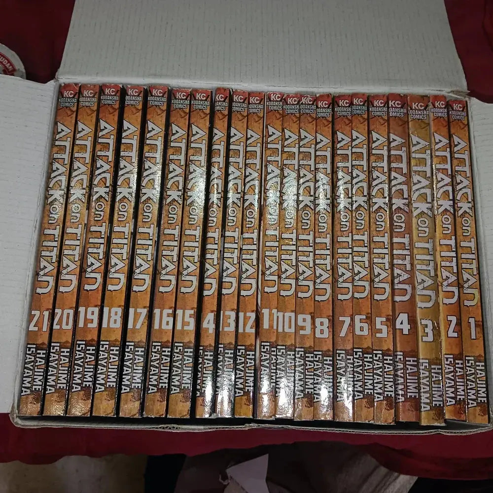 Attack On Titan Manga Box Set Volume 1 21 ?? With Bonus Manga Wall Framed Poster - bestbooksdeals