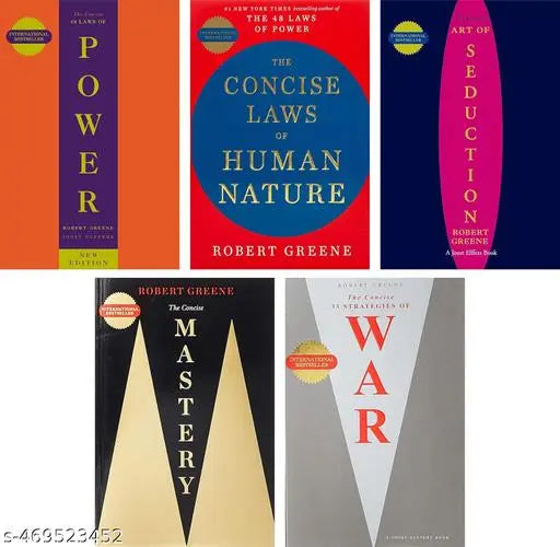 Robert Greene 5 Books Collection Set:The Concise 48 Laws Of Power,The Concise Laws of Human Nature,The Concise Mastery,The Concise Art of Seduction & The Concise 33 Strategies Of War(Concise Editions) Paperback - bestbooksdeals