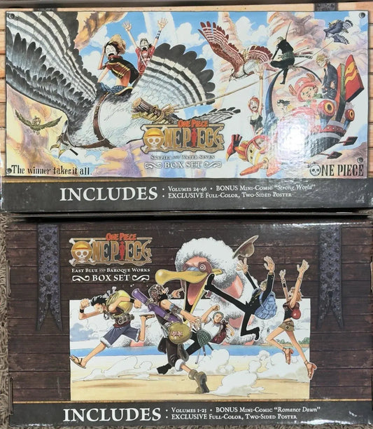 One Piece Manga Box Set Collection: Volumes 1–46 (Box Sets 1 & 2) 🎁 Freebie: A free Manga Wall Poster - bestbooksdeals